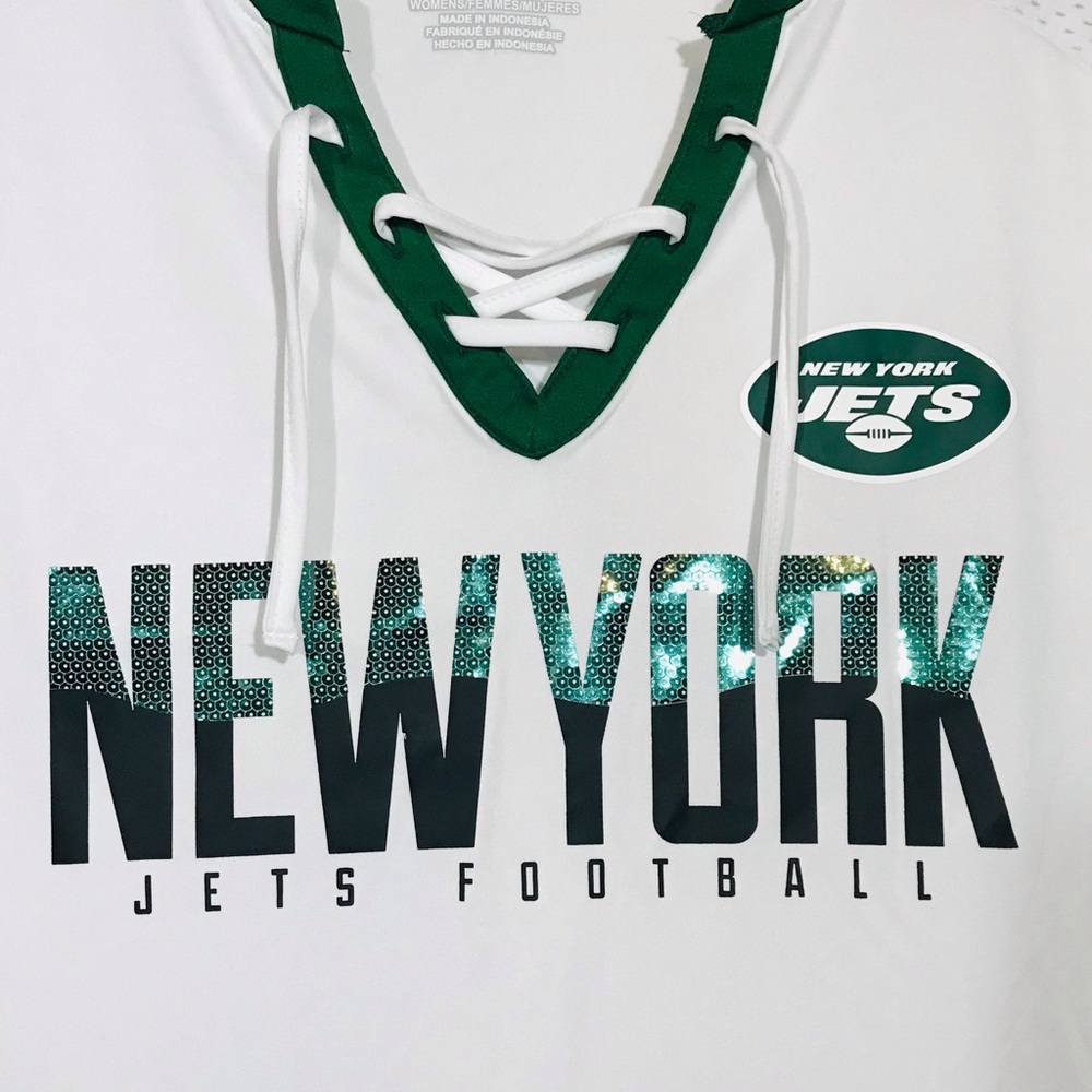 New York Jets short sleeve lace neck NWOT women’s